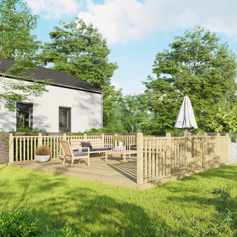 Decking Kit with Handrails on Three Sides