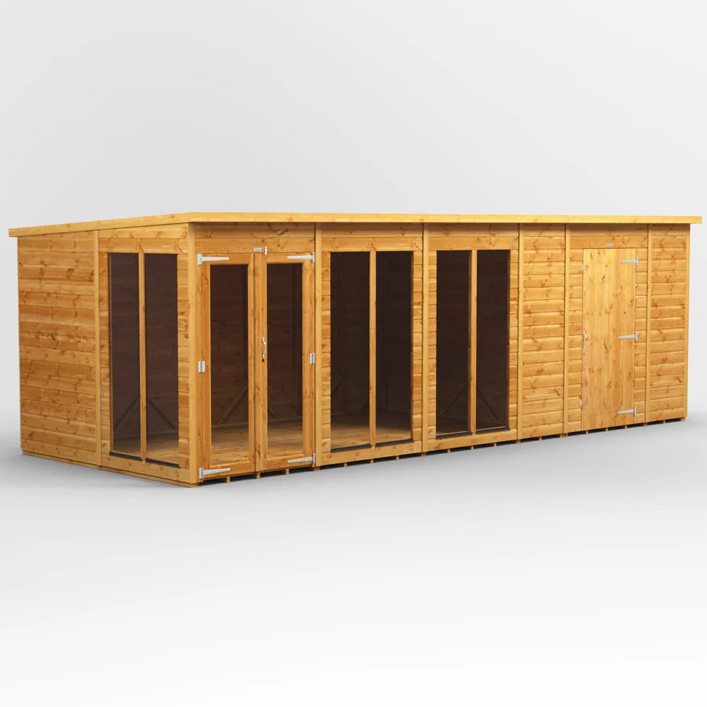 Power Pent Summerhouse Combi (includes Side Store)