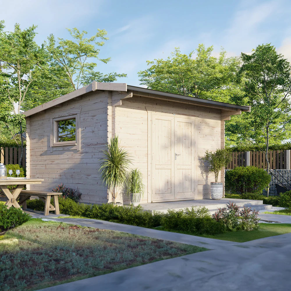 Power Apex Workshop Log Cabin - 28mm