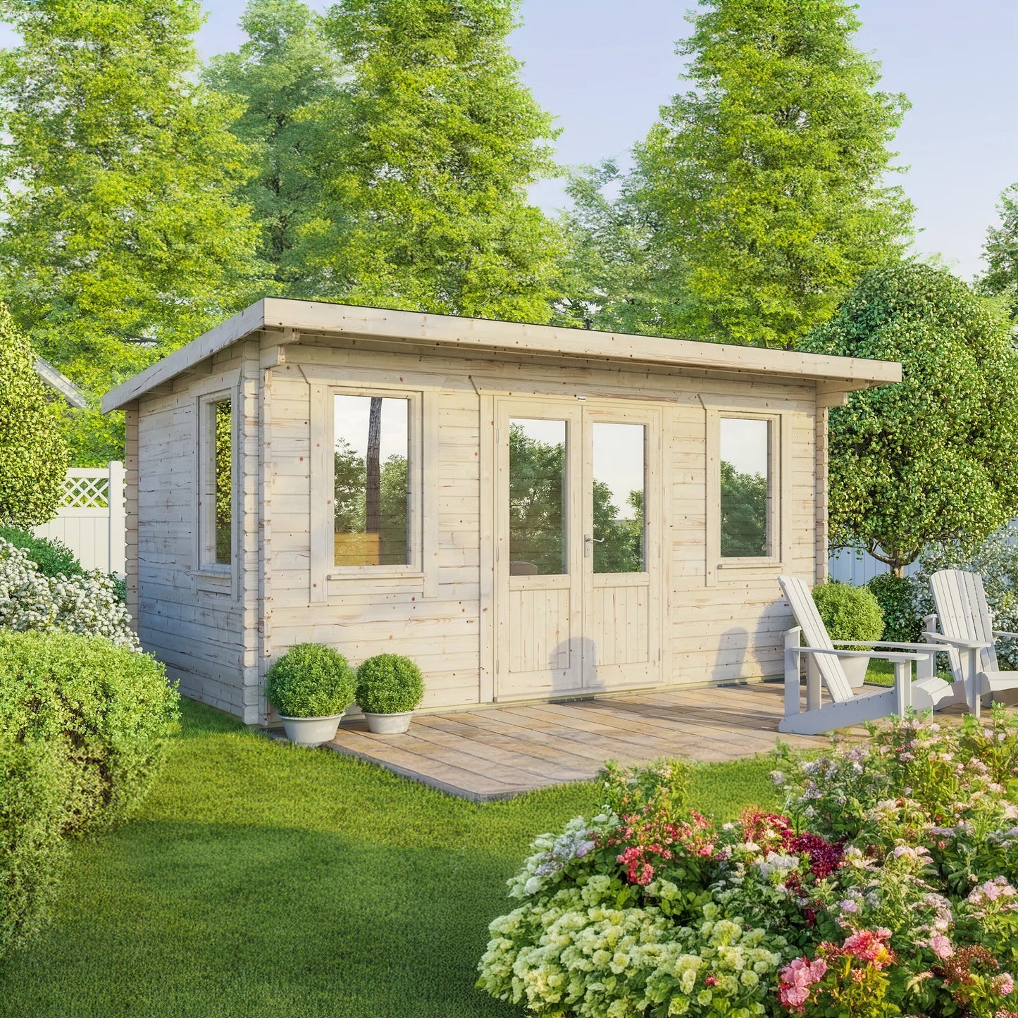 Power Pent Classic Log Cabin - 44mm