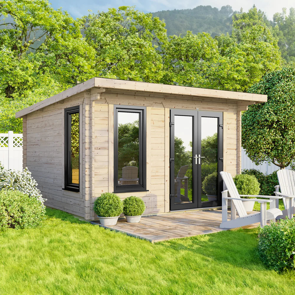 Power Pent Log Cabin - 28mm