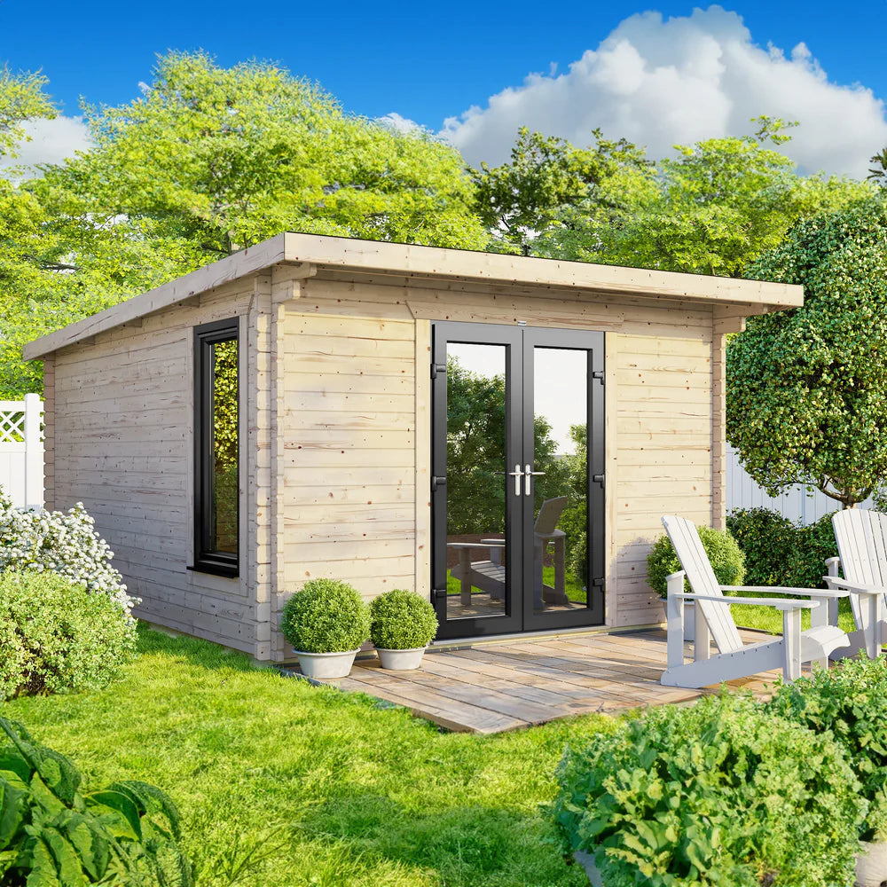 Power Pent Log Cabin - 28mm