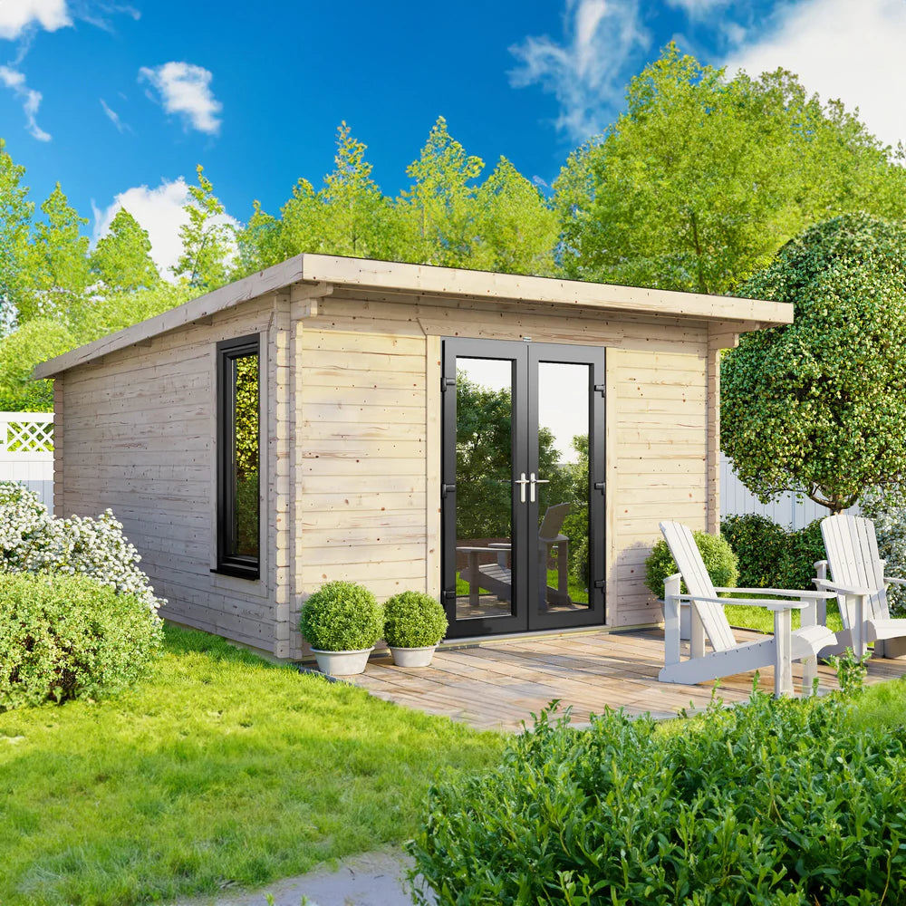 Power Pent Log Cabin - 28mm