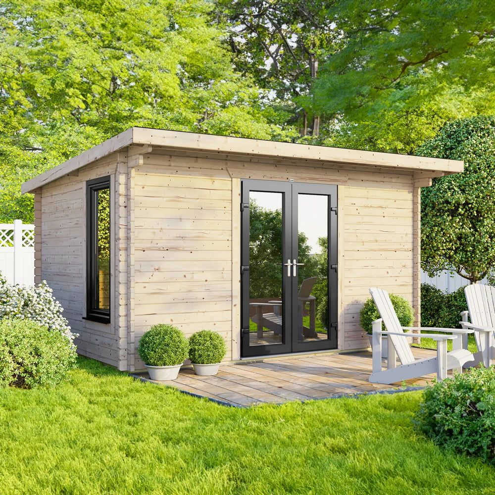 Power Pent Log Cabin - 28mm