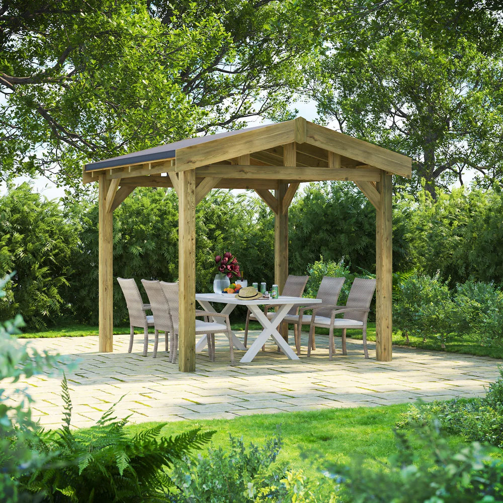 Apex Garden Gazebo – Timber Apex Roof Gazebo