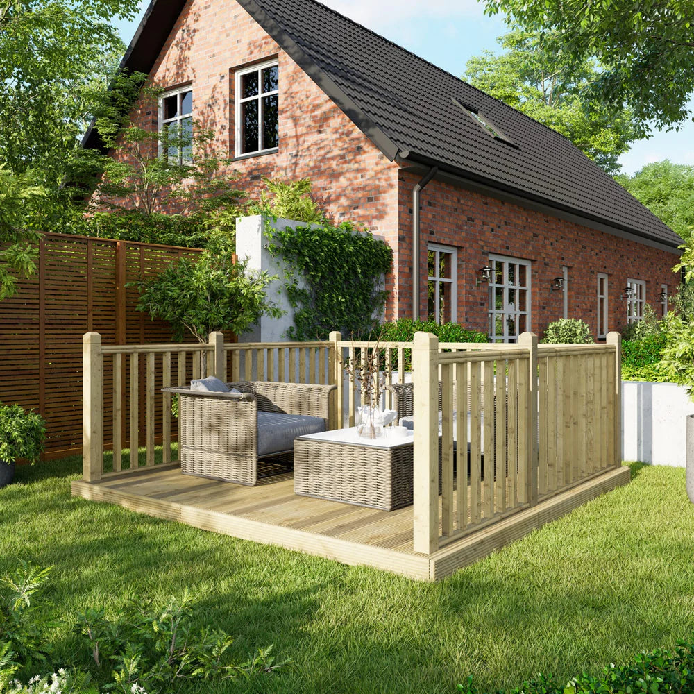 Decking Kit with Handrails on Three Sides
