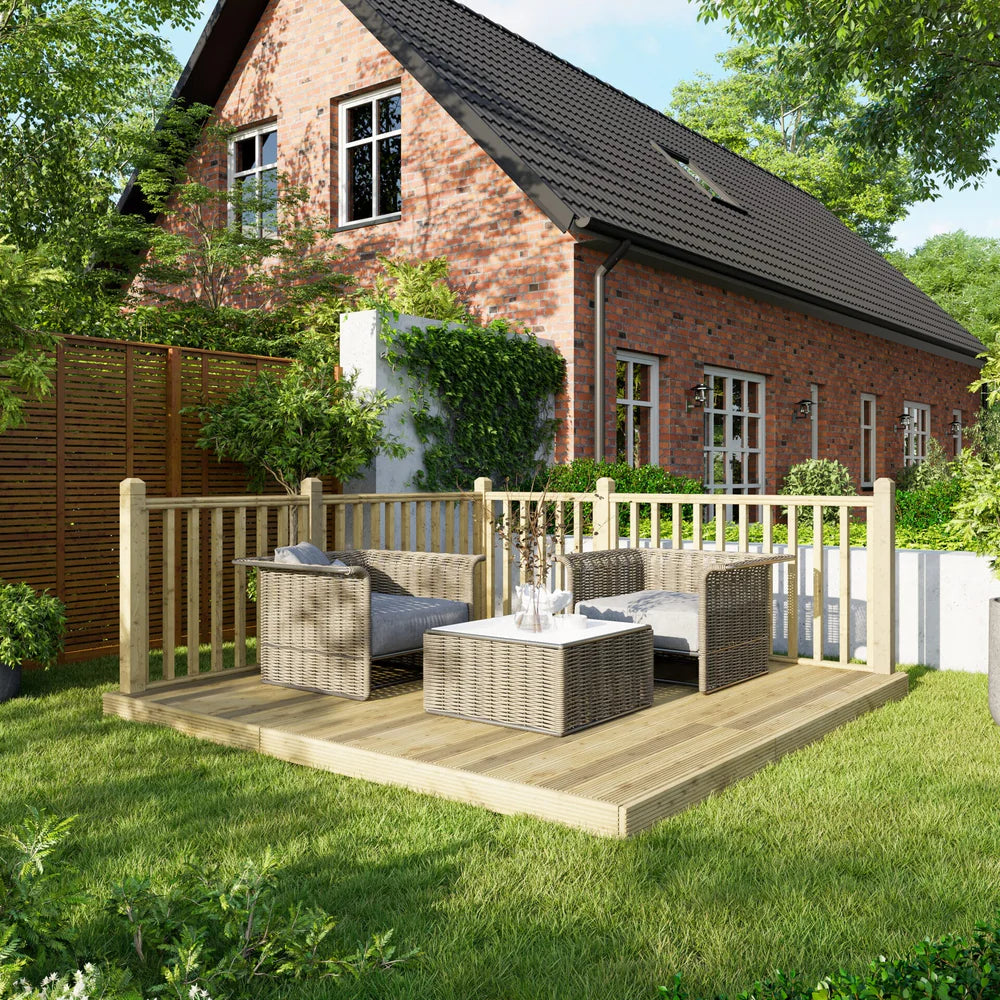 Decking Kit with Handrails on Two Sides