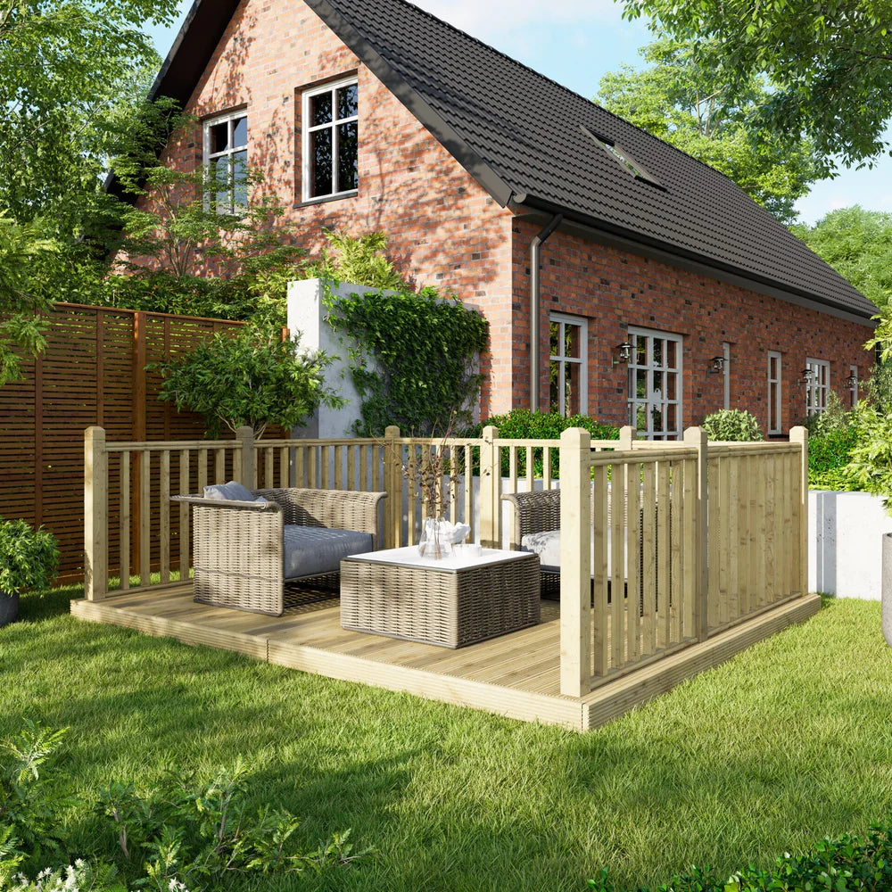 Decking Kit with Handrails on Three Sides