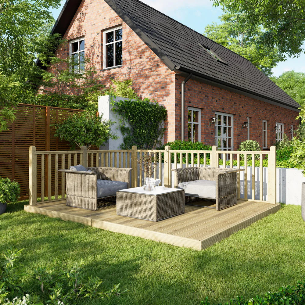 Decking Kit with Handrails on Two Sides