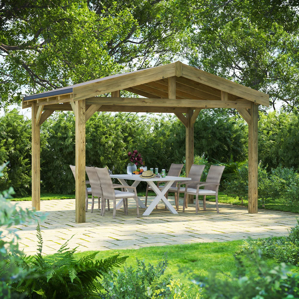 Apex Garden Gazebo – Timber Apex Roof Gazebo