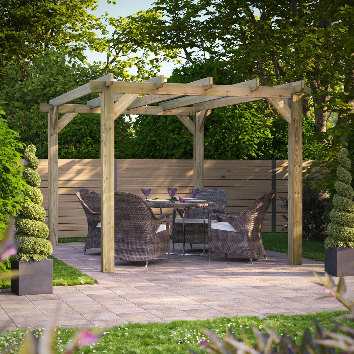 Timber Garden Pergola – Outdoor Garden Structure