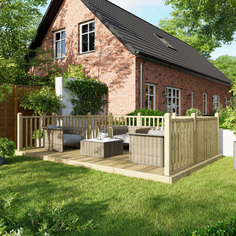 Decking Kit with Handrails on Three Sides