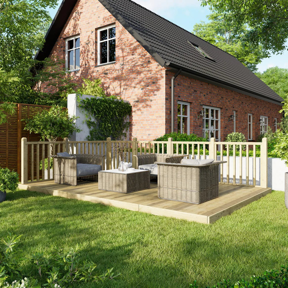 Decking Kit with Handrails on Two Sides