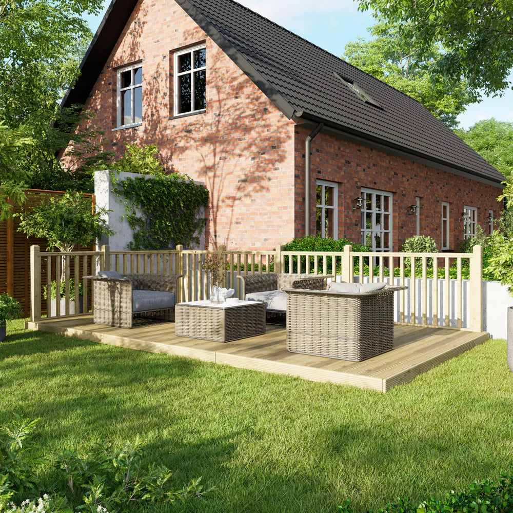 Decking Kit with Handrails on Two Sides