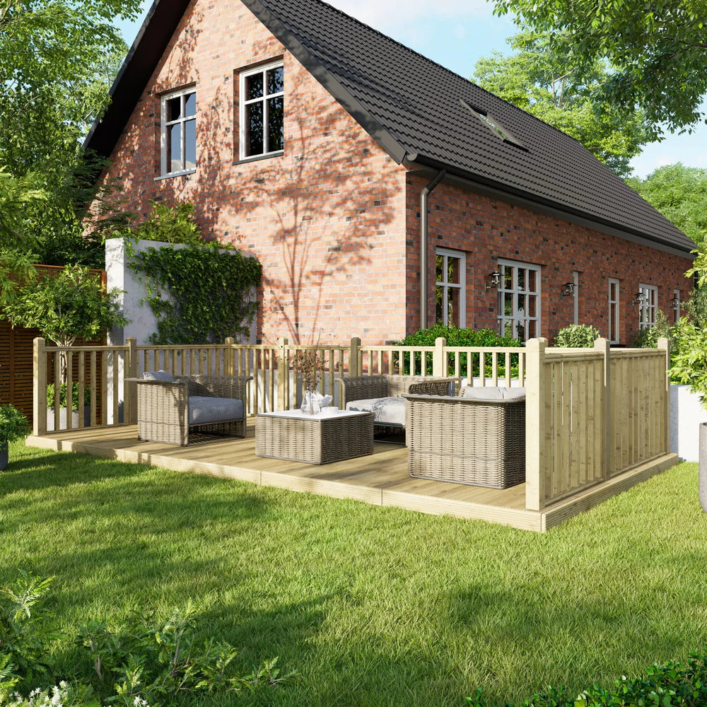 Decking Kit with Handrails on Three Sides