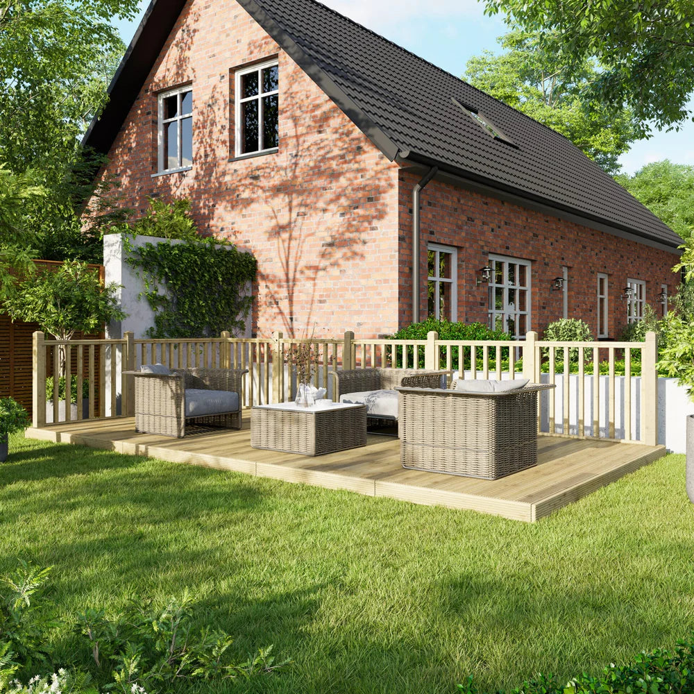 Decking Kit with Handrails on Two Sides