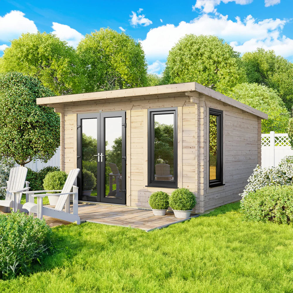 Power Pent Log Cabin - 28mm