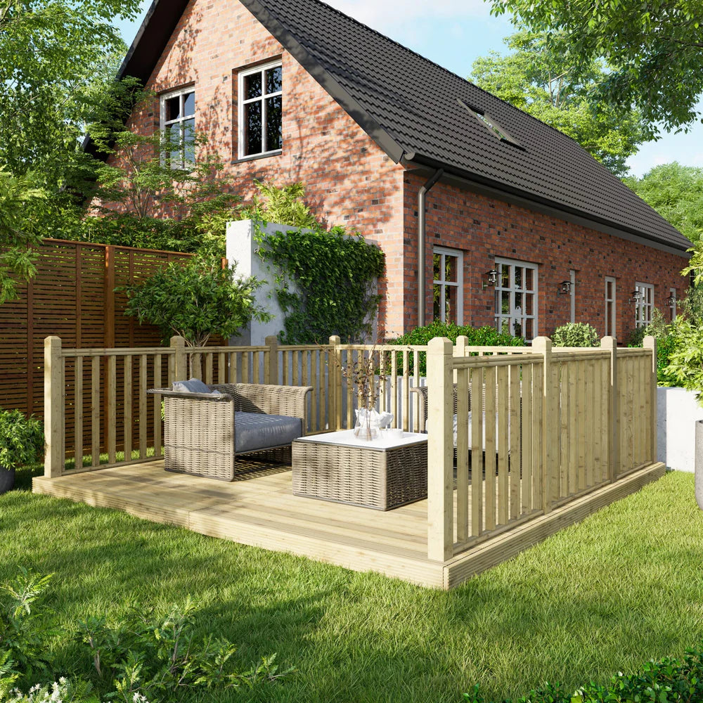 Decking Kit with Handrails on Three Sides