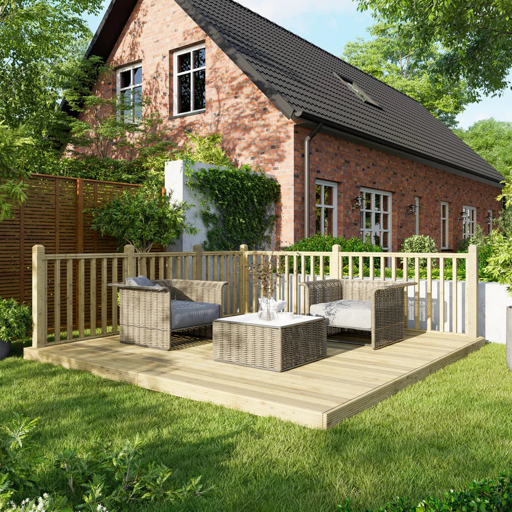 Decking Kit with Handrails on Two Sides