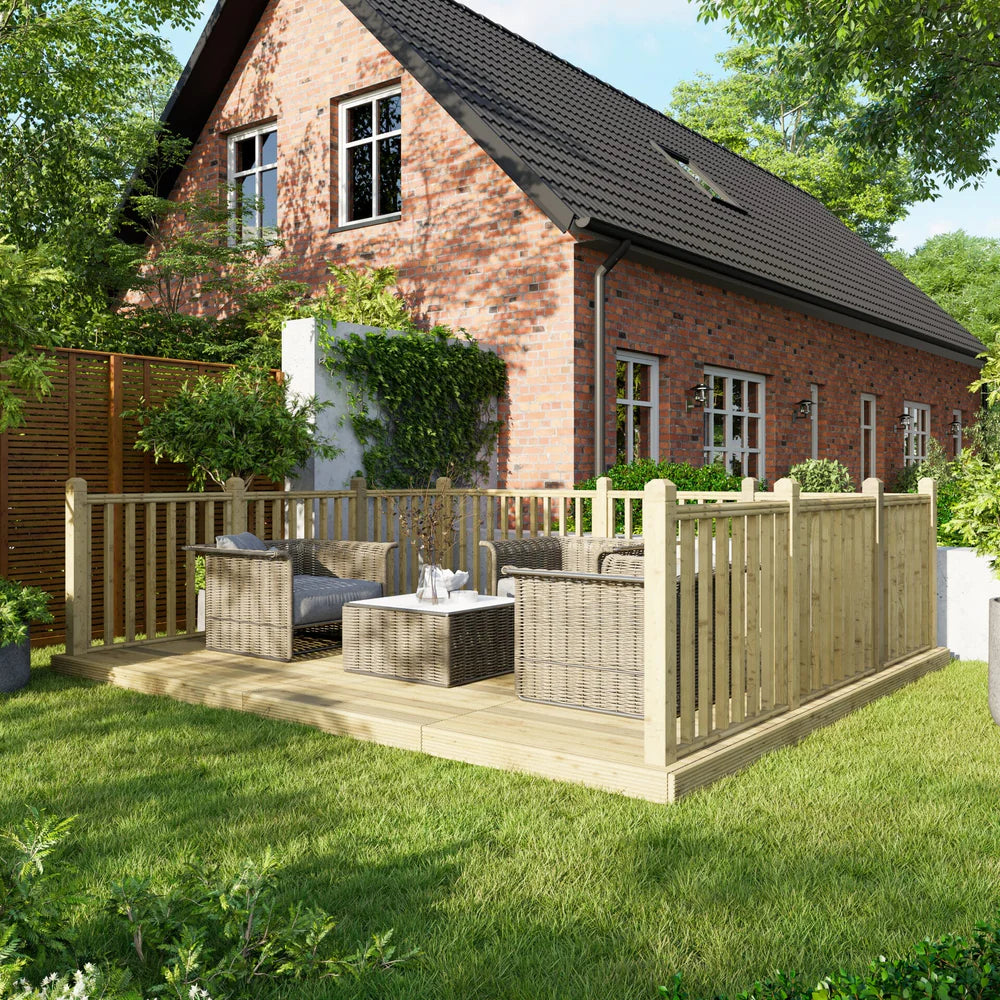 Decking Kit with Handrails on Three Sides
