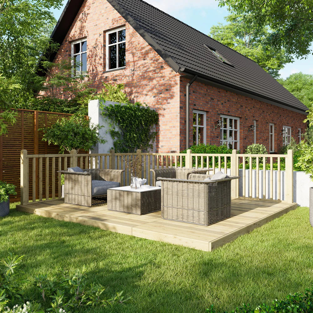 Decking Kit with Handrails on Two Sides