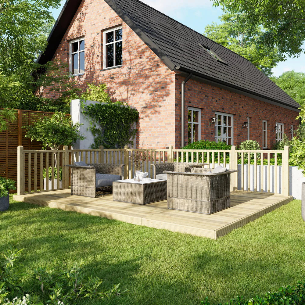 Decking Kit with Handrails on Two Sides
