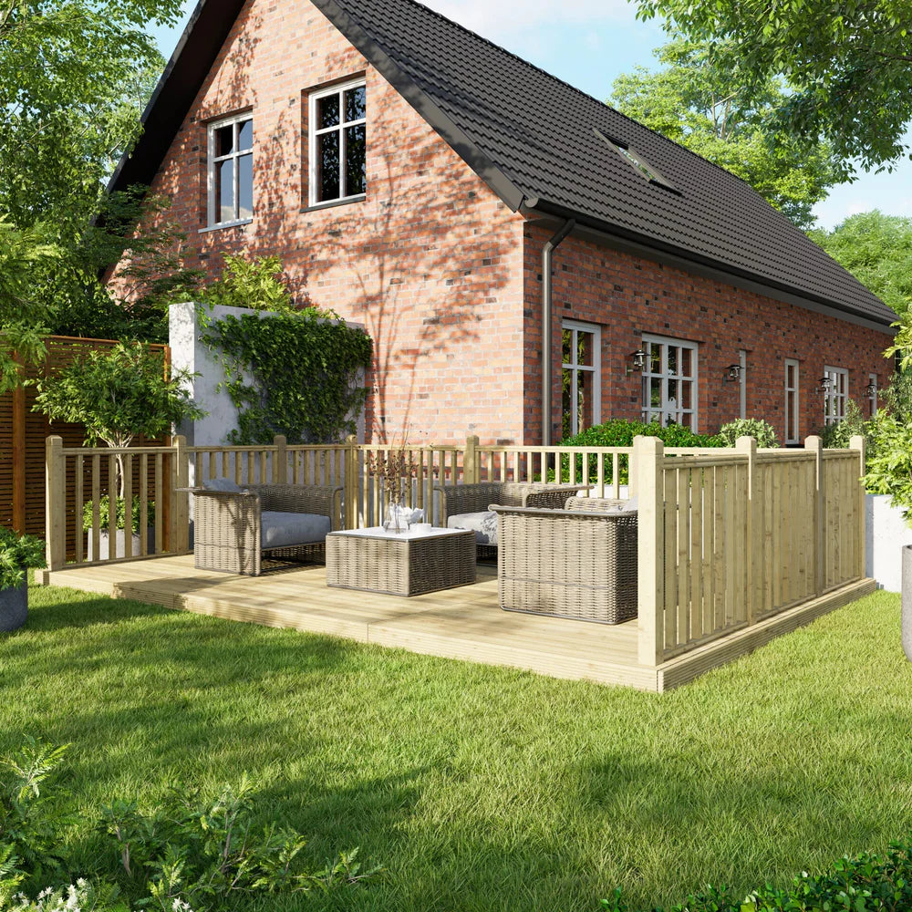 Decking Kit with Handrails on Three Sides