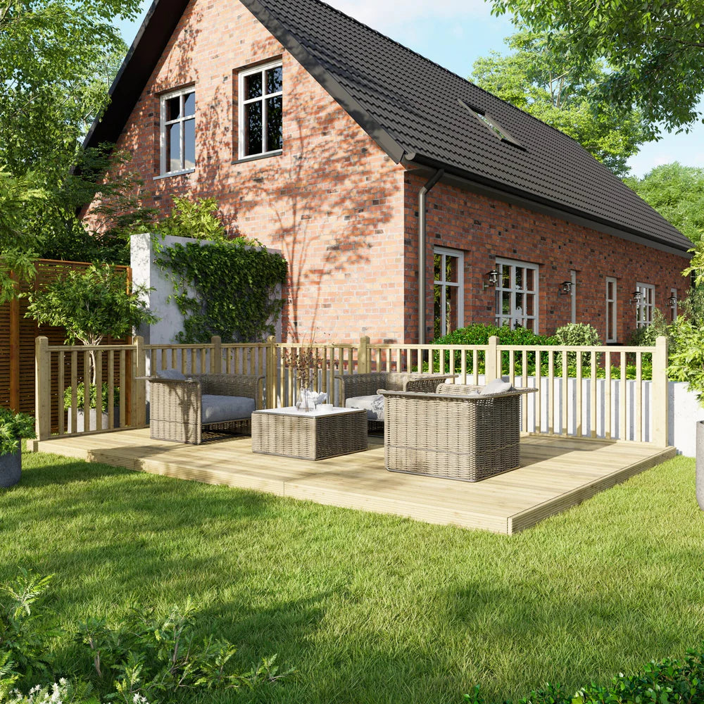 Decking Kit with Handrails on Two Sides