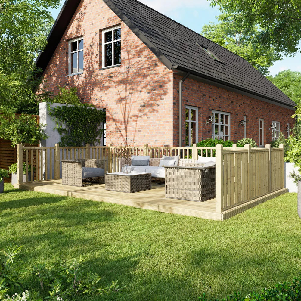 Decking Kit with Handrails on Three Sides