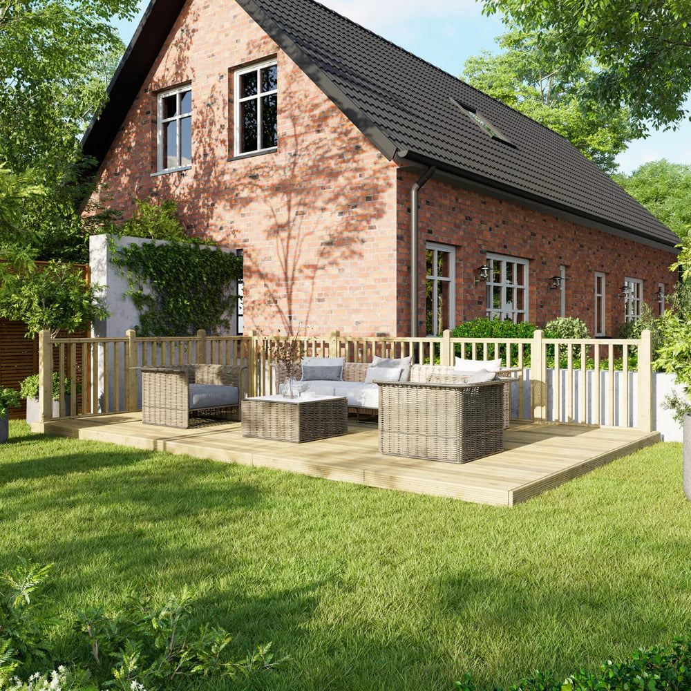 Decking Kit with Handrails on Two Sides