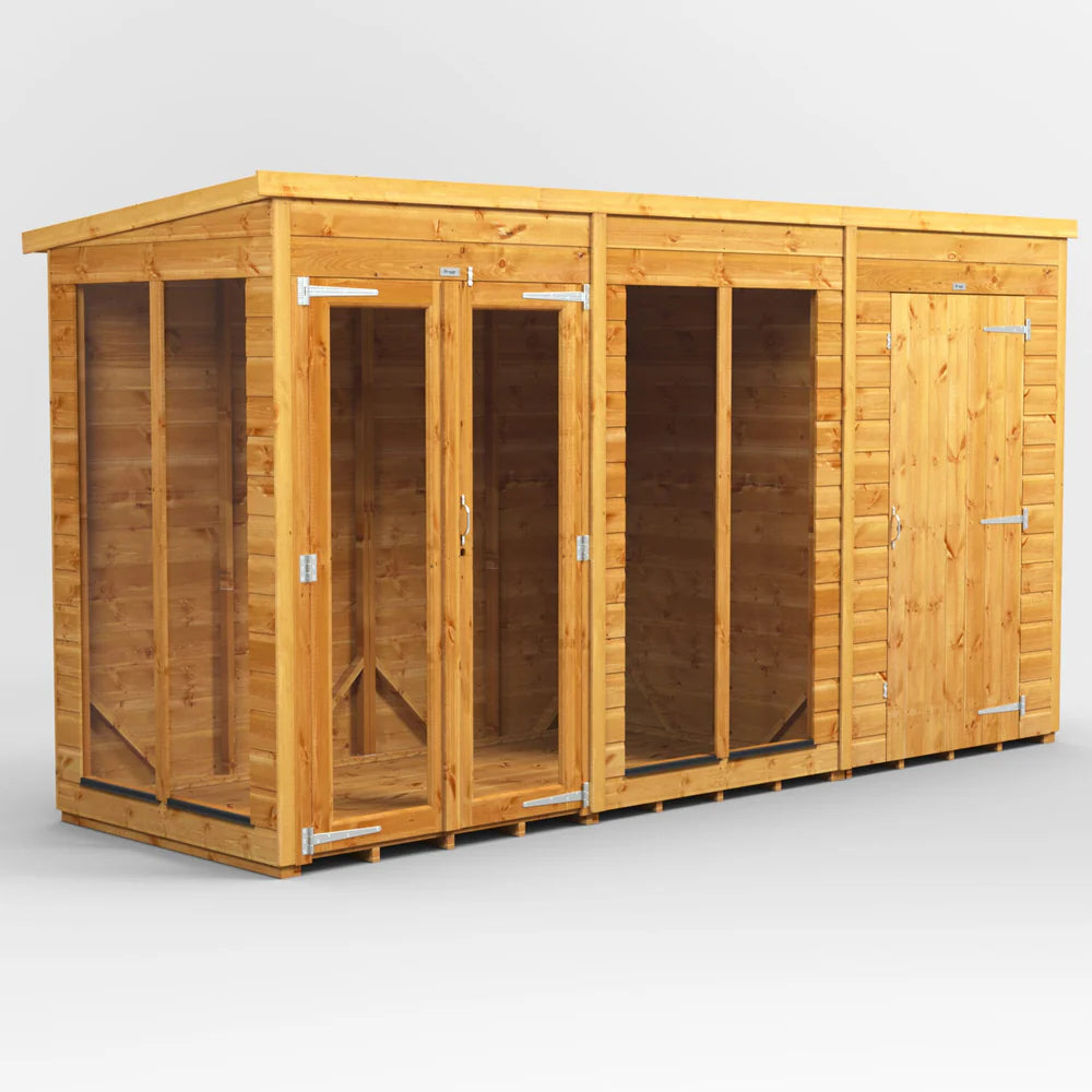 Power Pent Summerhouse Combi (includes Side Store)