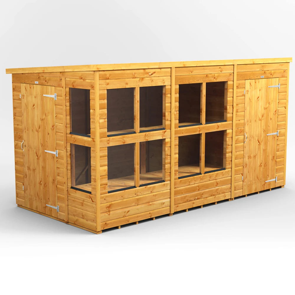 Power Pent Potting Shed Combi (includes Side Store)