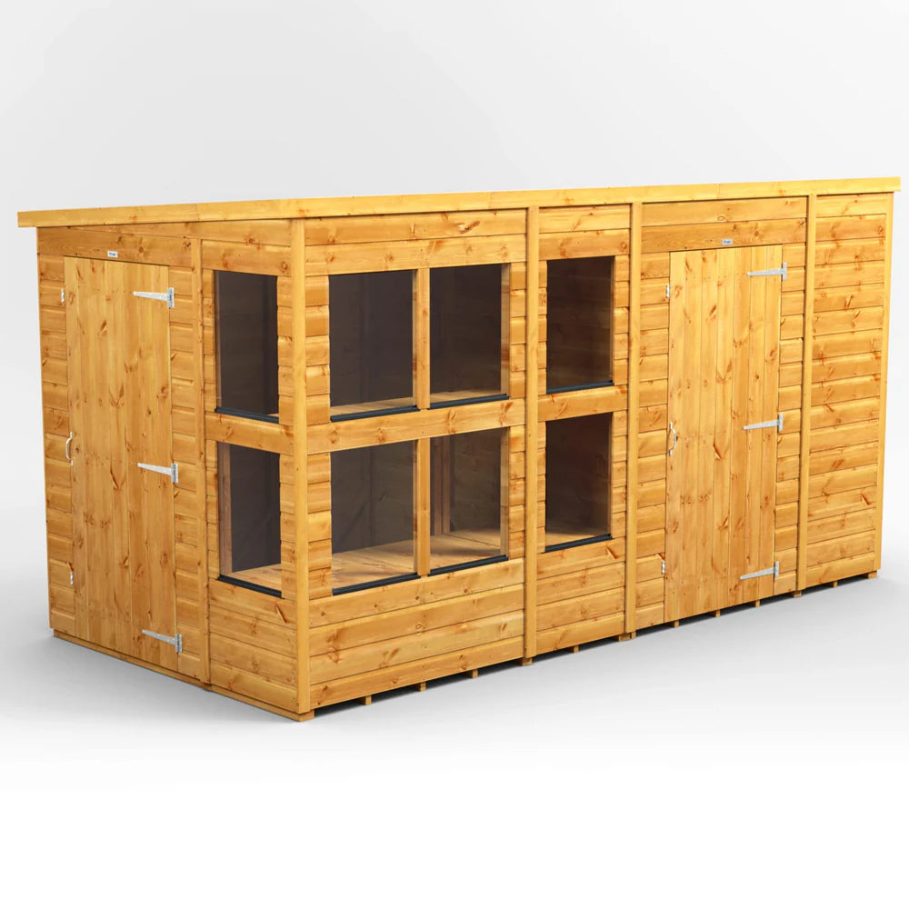 Power Pent Potting Shed Combi (includes Side Store)