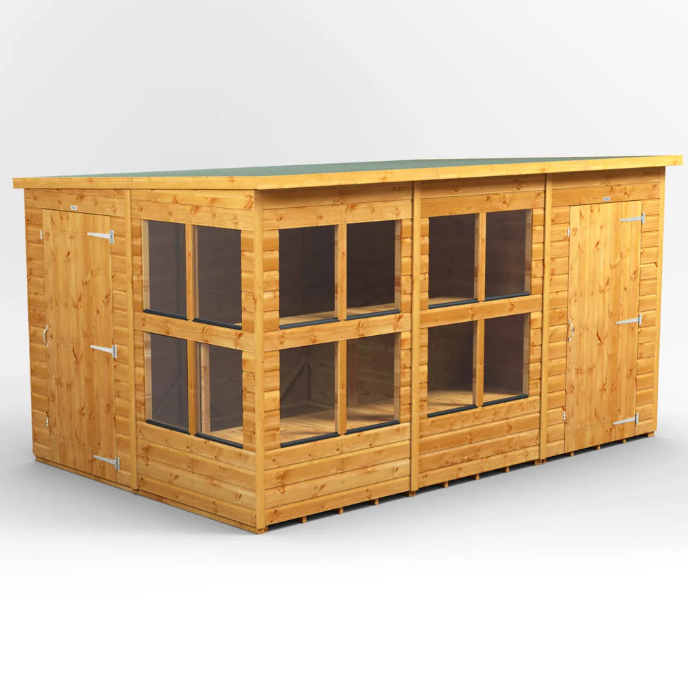Power Pent Potting Shed Combi (includes Side Store)