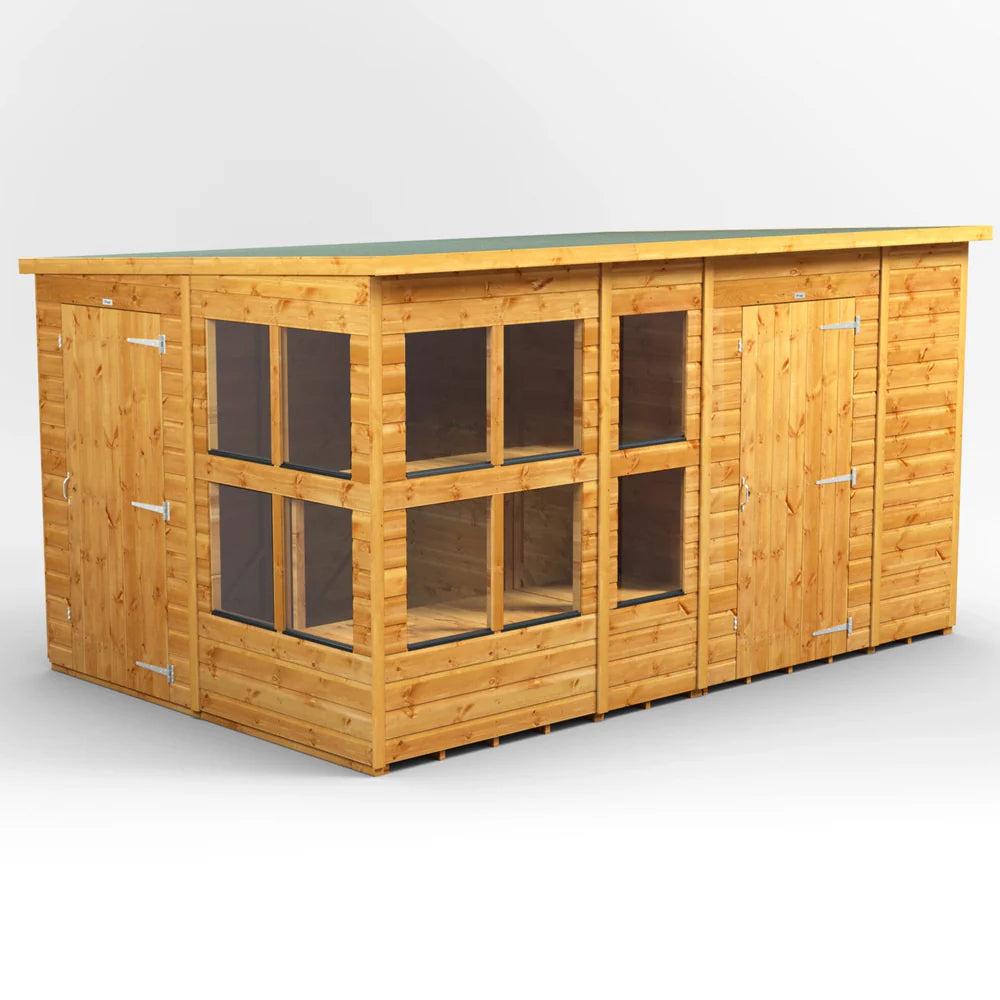 Power Pent Potting Shed Combi (includes Side Store)