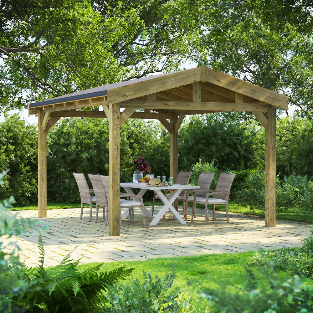 Apex Garden Gazebo – Timber Apex Roof Gazebo