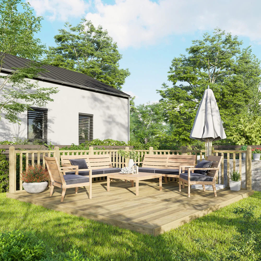 Decking Kit with Handrails on Two Sides