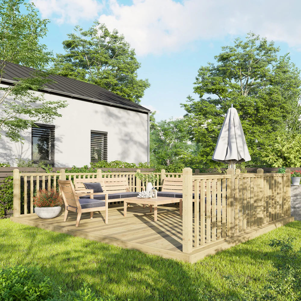 Decking Kit with Handrails on Three Sides