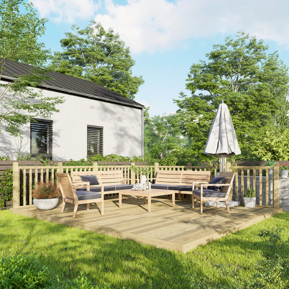 Decking Kit with Handrails on Two Sides