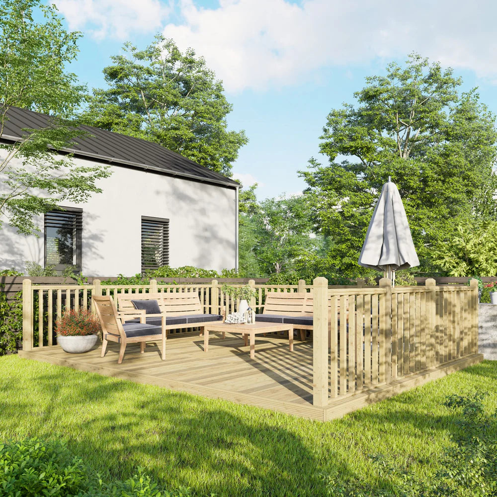 Decking Kit with Handrails on Three Sides