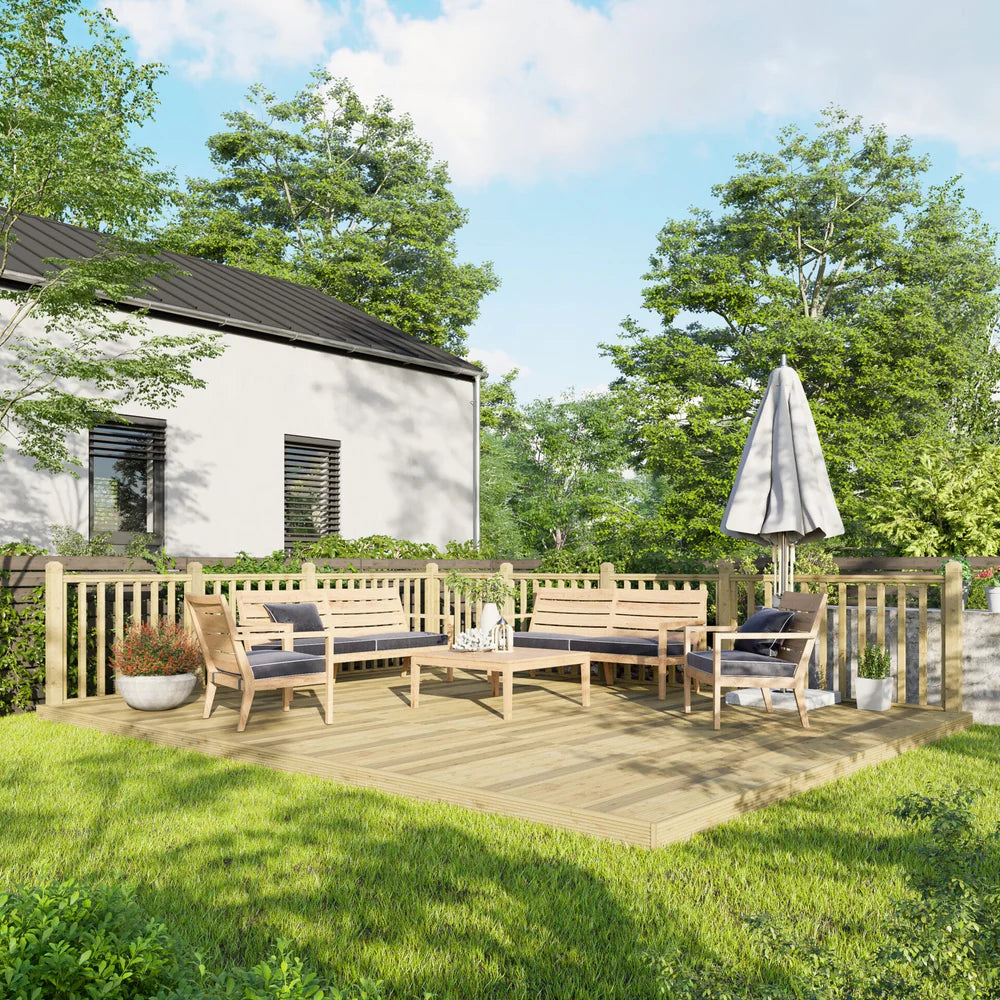 Decking Kit with Handrails on Two Sides