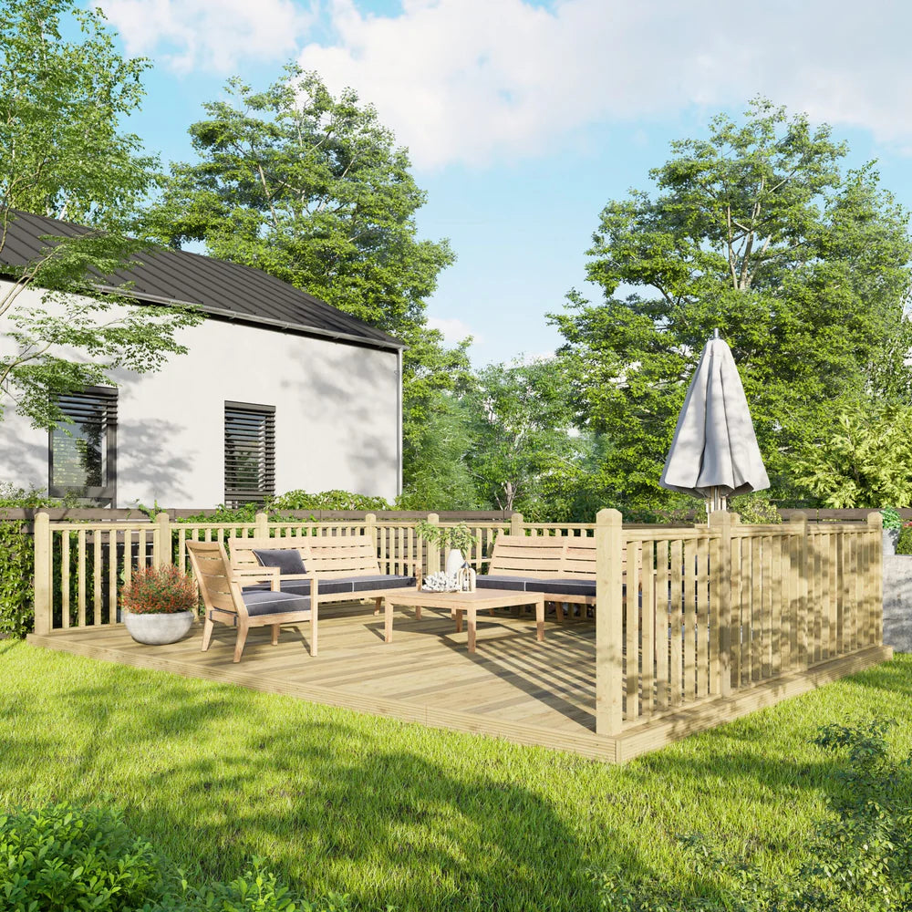 Decking Kit with Handrails on Three Sides