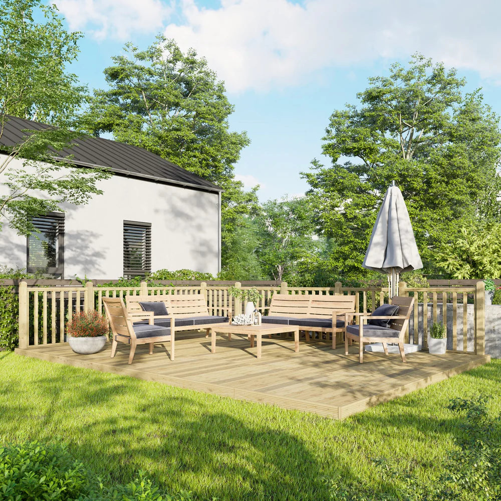 Decking Kit with Handrails on Two Sides