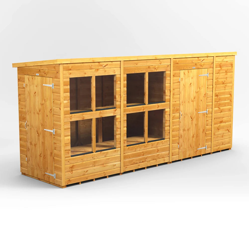 Power Pent Potting Shed Combi (includes Side Store)