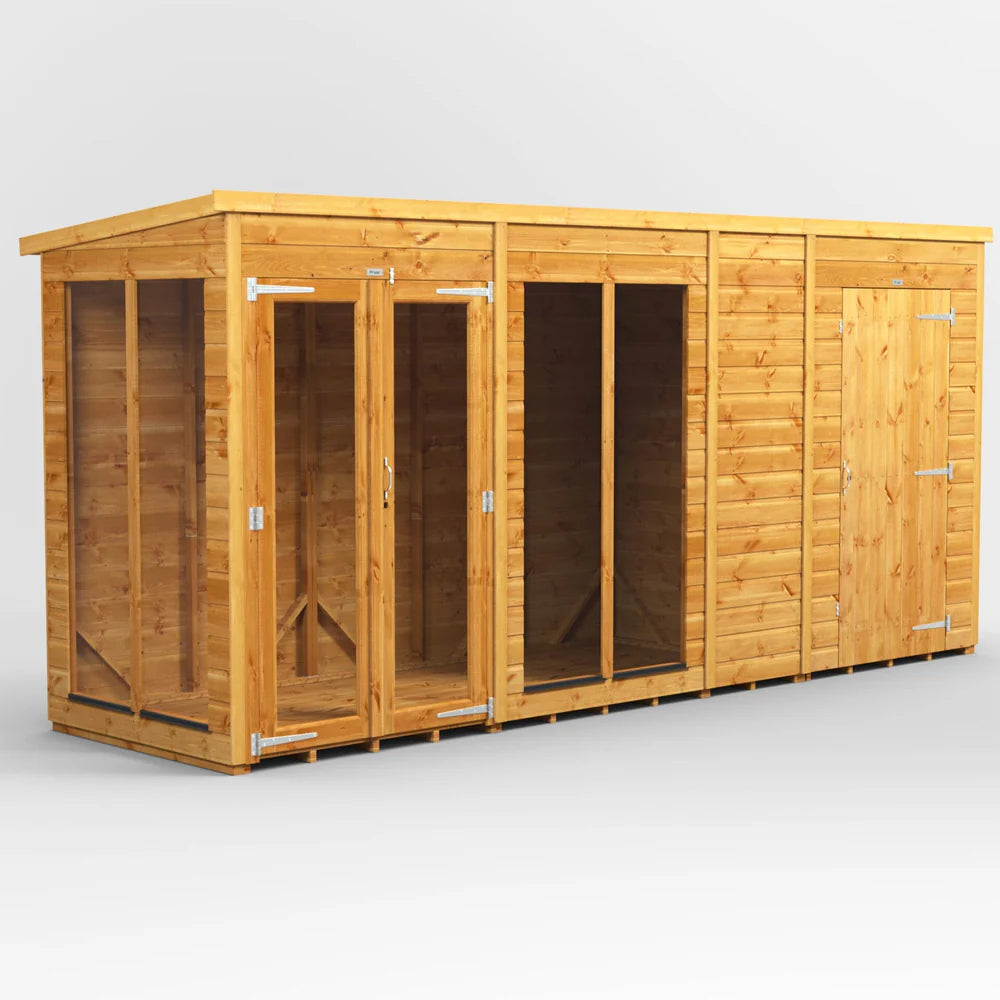 Power Pent Summerhouse Combi (includes Side Store)