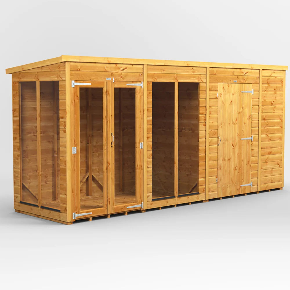 Power Pent Summerhouse Combi (includes Side Store)