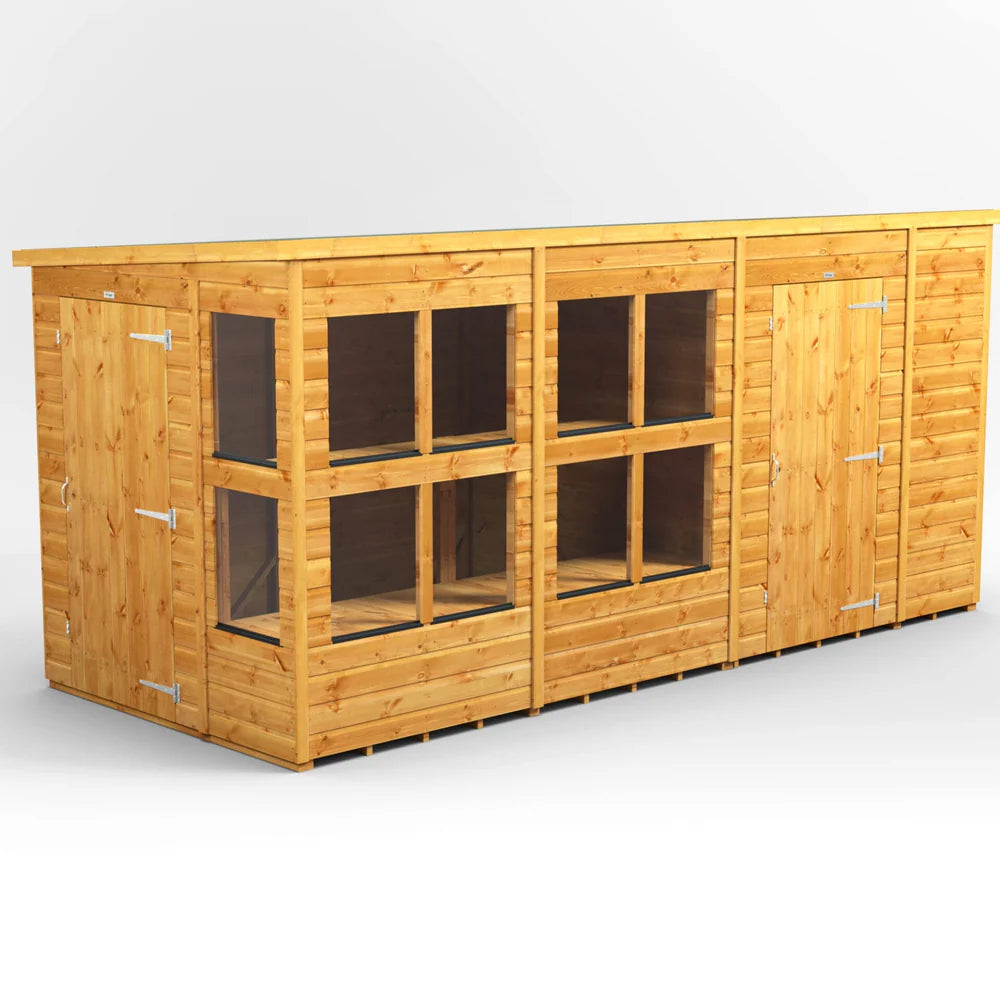 Power Pent Potting Shed Combi (includes Side Store)