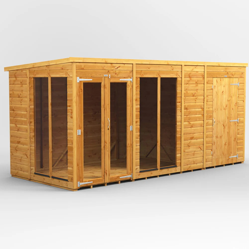 Power Pent Summerhouse Combi (includes Side Store)