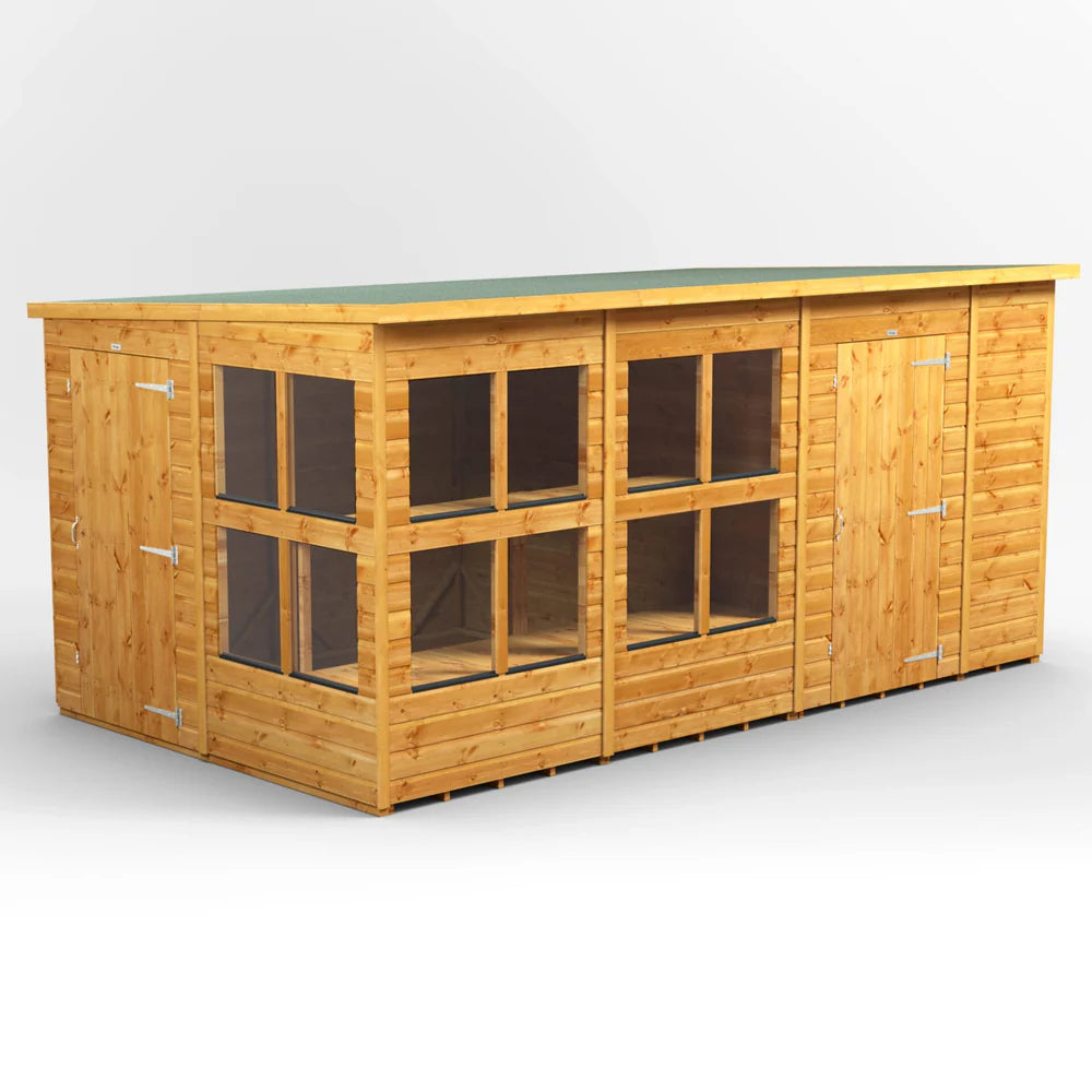 Power Pent Potting Shed Combi (includes Side Store)
