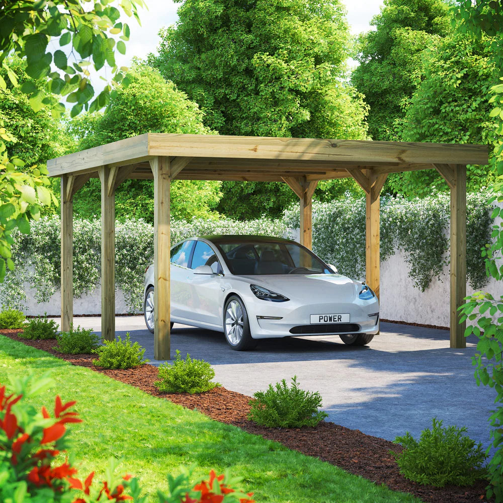 Flat Roof Garden Gazebo – Modern Timber Gazebo